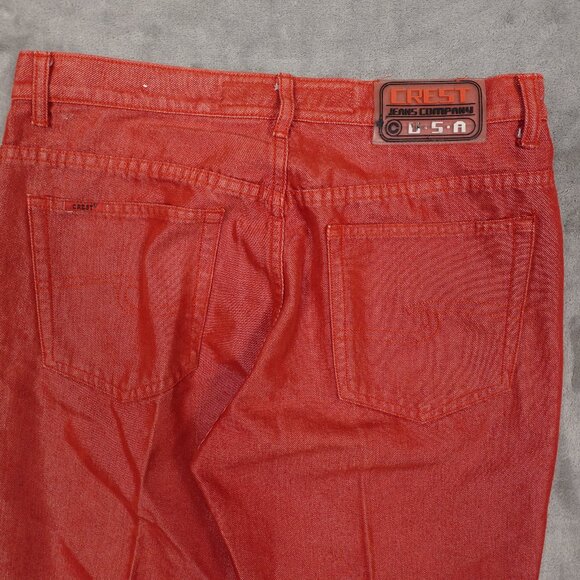 Rare Y2K Crest Jeans company USA Ombre red 13/14 - Picture 10 of 12